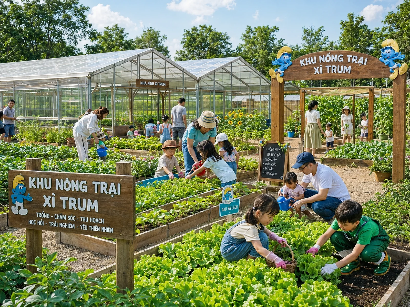 Làng Xì Trum — phối cảnh minh hoạ 3