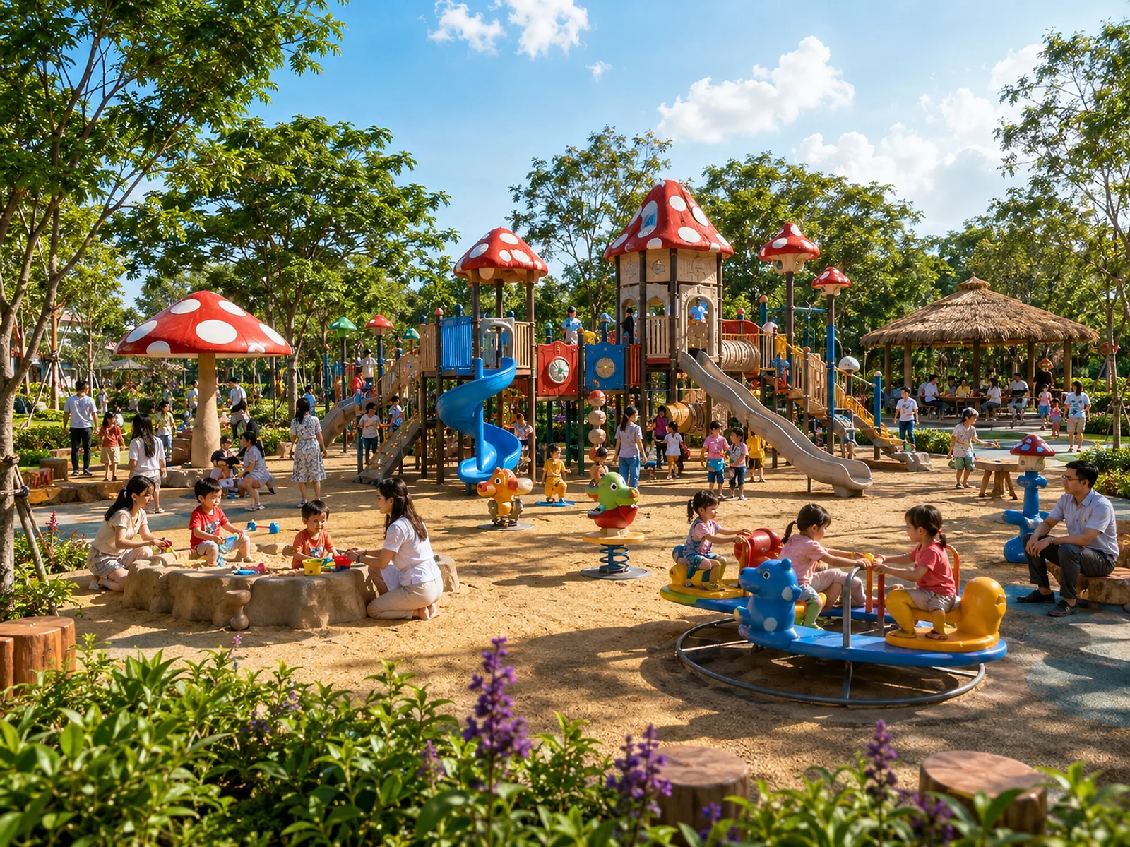 Làng Xì Trum — phối cảnh minh hoạ 4